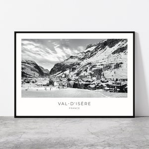 Val D&#39;Isere Wall Art | Val D&#39;Isere Artful Travel Poster Print Photo | Landscape | Tarentaise, Alps, France, Europe