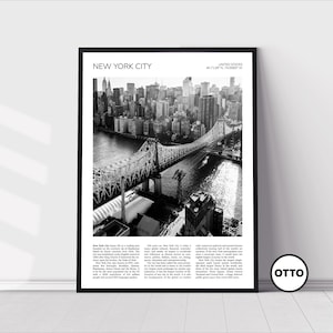 New York City Wall Art | New York Home Decor Print | Queensboro Bridge Art Travel Poster | Artful Photo Travel Gift Memento Idea | USA