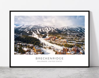 Breckenridge Wall Art | Breckenridge Home Decor | Ski Resort Landscape | American Artful Travel Gift | Colorado, USA Art Poster Print
