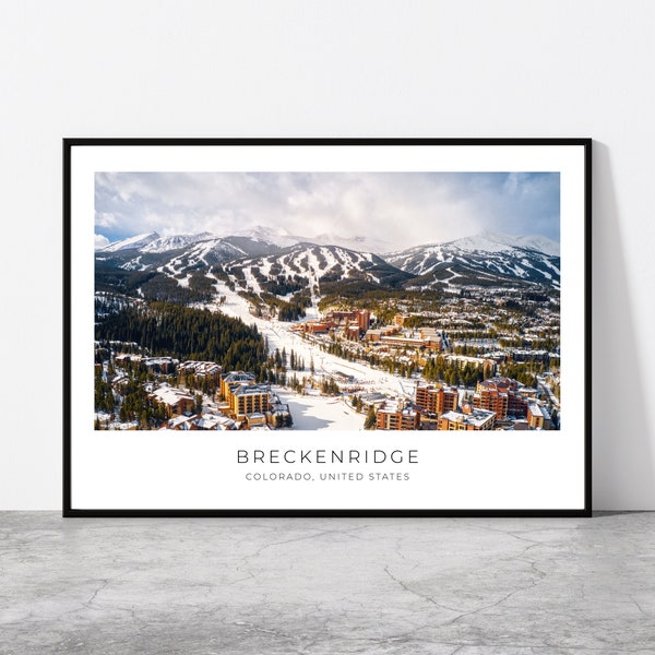 Breckenridge Wall Art | Breckenridge Home Decor | Ski Resort Landscape | American Artful Travel Gift | Colorado, USA Art Poster Print
