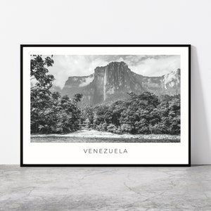 Venezuela Wall Art | Venezuela Artful Travel Poster Print Photo | Angel Falls, Canaima National Park | Landscape | South America