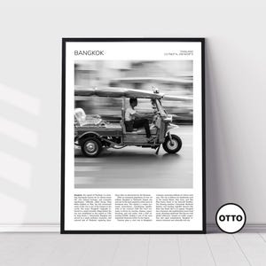 Bangkok Wall Art | Bangkok Home Decor Print | Tuk Tuk Art Travel Poster | Artful Photo Travel Gift Memento Idea | Thailand, Asia