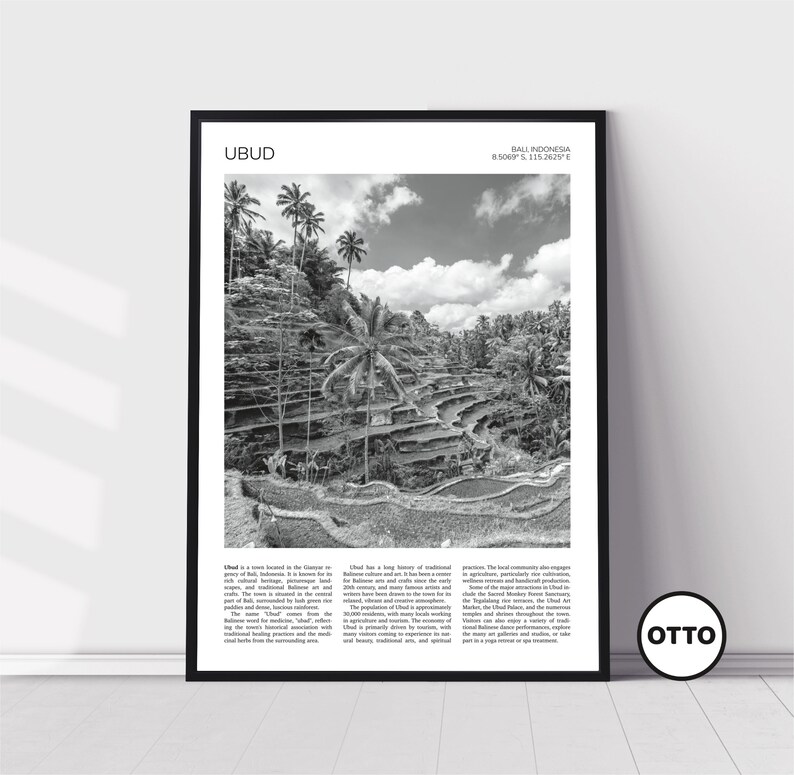 Ubud Wall Art Ubud Home Decor Tegallalang Rice Paddies Terraces