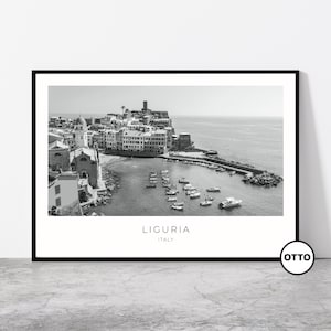 Liguria Wall Art | Liguria Home Decor Print | Art Poster Artful Travel Gift | Vernazza, Cinque Terre National Park, Ligurian Sea | Italy