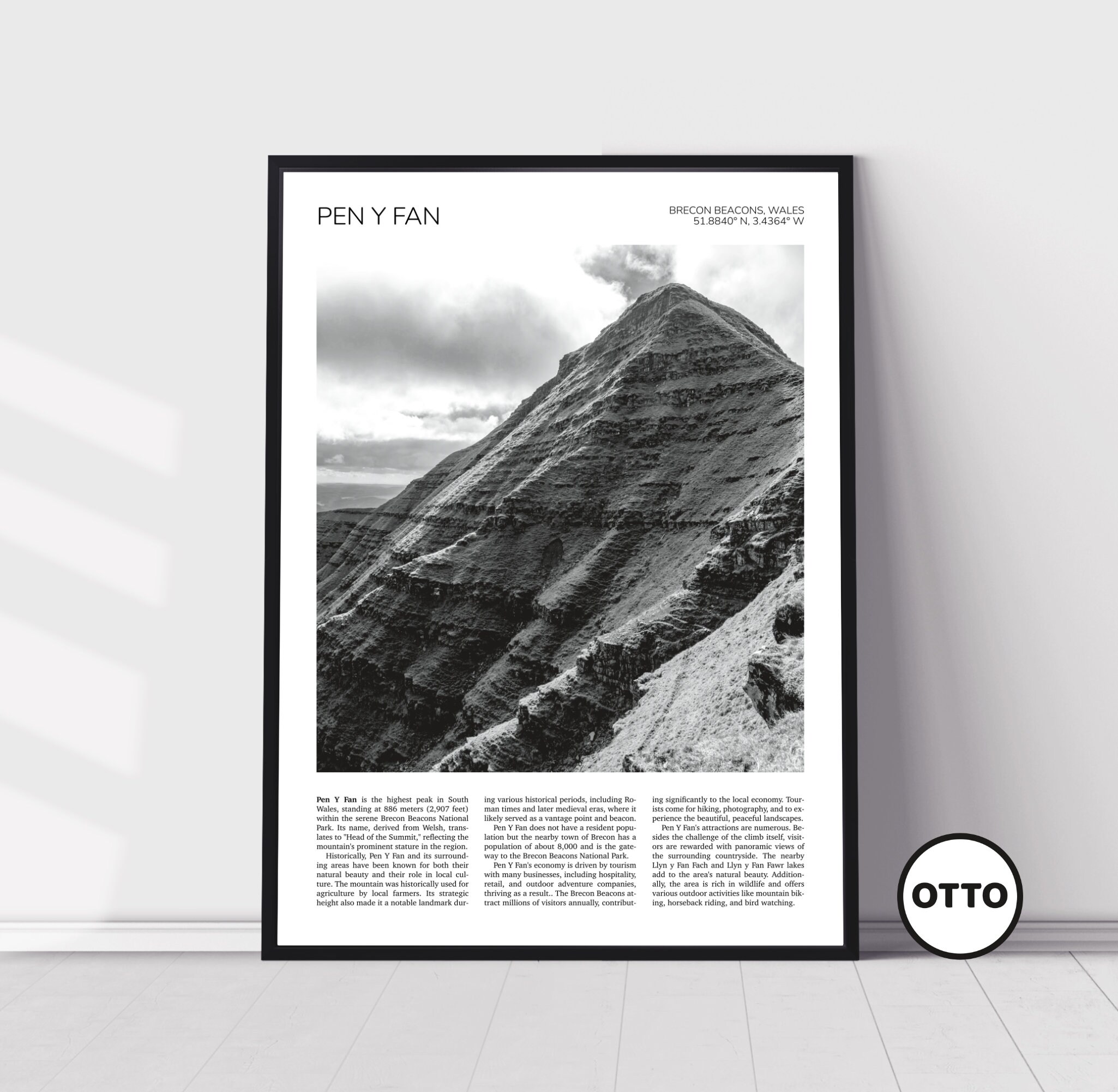 Pen y Fan Wall Art | Pen y Fan Home Decor Print | Brecon Beacons National Park Art Travel Poster | Photo Travel Gift Memento Idea | Wales