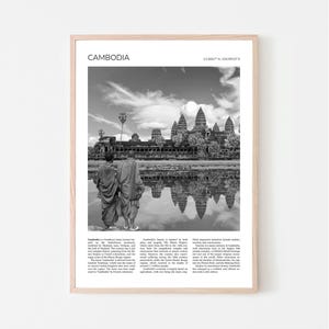 Cambodia Wall Art | Cambodia Artful Travel Poster Print Photo | Angkor Wat, Siem Reap | Cambodian Buddhist Monks | Southeast Asia