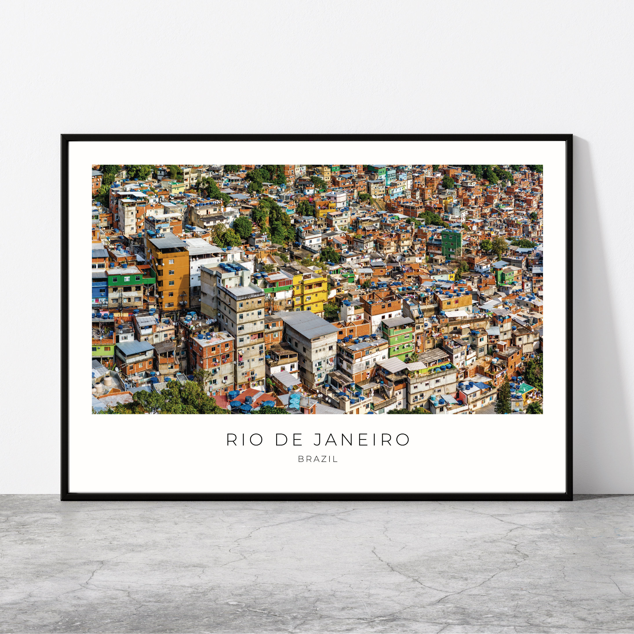 Rio De Janeiro Wall Art | Rio de Janeiro Artful Travel Poster Print Photo | Favelas | Cityscape | Brazil, South America