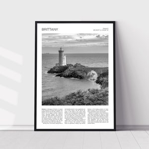 Brittany Wall Art | Brittany Artful Travel Poster Print Photo | Lighthouse, Fort du Petit Minou, Bretagne | Landscape | Brittany, France