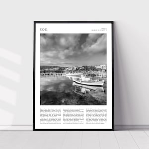 Kos Wall Art | Kos Artful Travel Poster Print Photo | Town Harbor Landscape | Greece, Europe