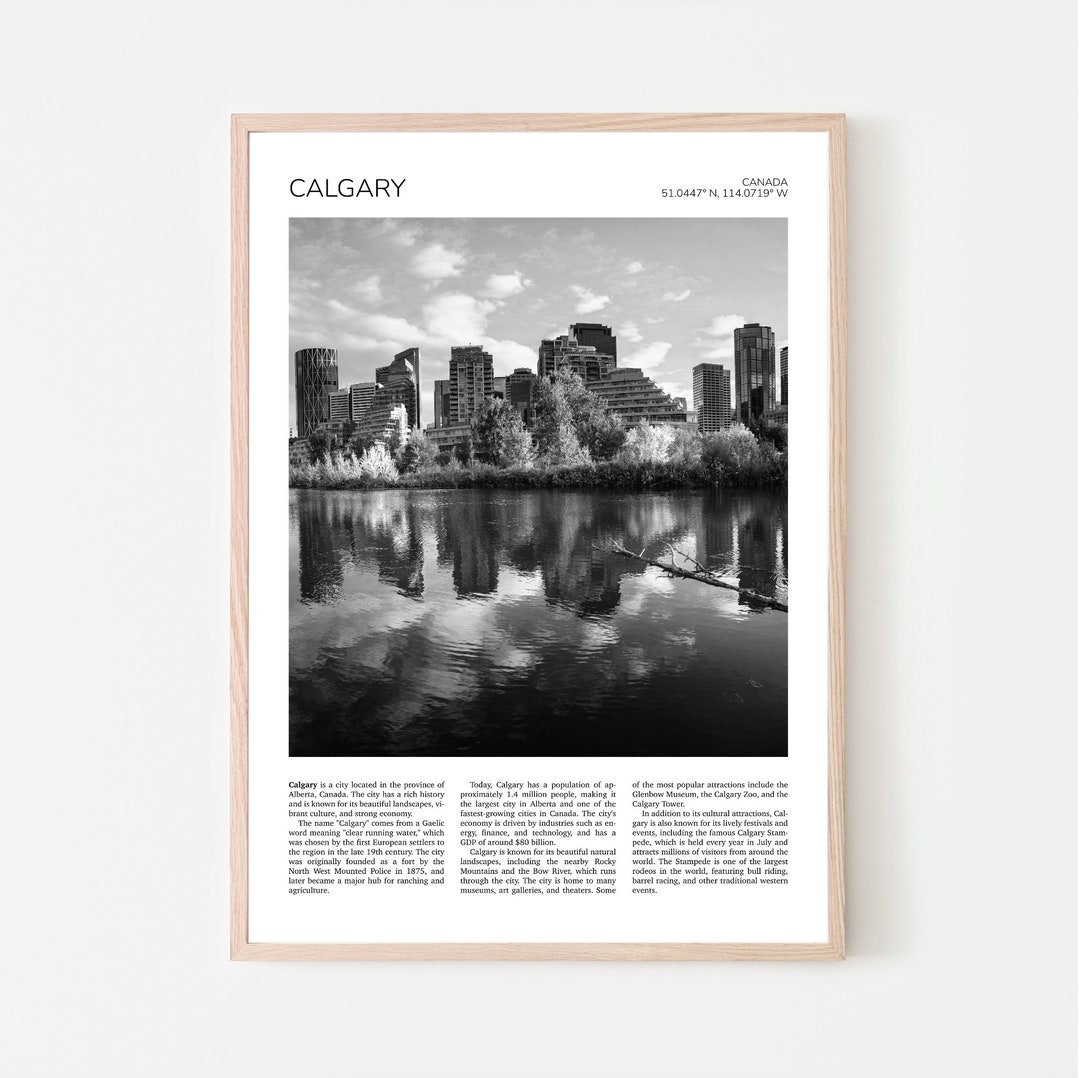 Calgary Wall Art / Calgary Artful Travel Poster Print Photo / Etsy España
