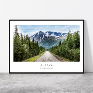 Alaska Wall Art | Alaska Home Decor Print | Denali National Park Art Travel Poster | Artful Photo Travel Gift Memento Idea | USA