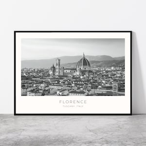 Florence Wall Art | Florence Artful Travel Poster Print Photo | Cathedral of Santa Maria del Fiore | Cityscape | Tuscany, Italy