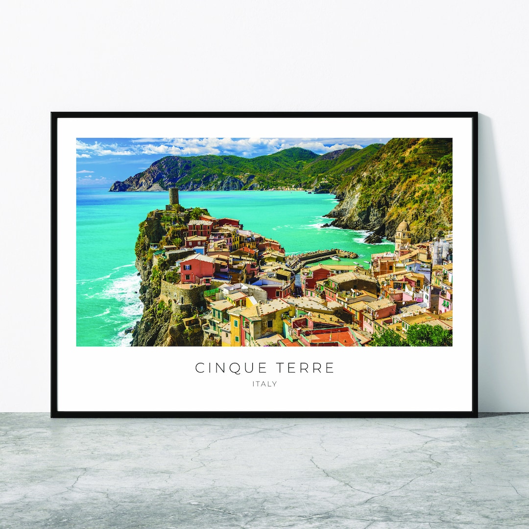 Cinque Terre Wall Art Vernazza, Cinque Terre Artful Travel Poster Print