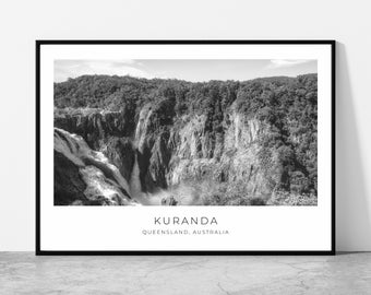 Kuranda Wall Art | Kuranda Artful Travel Poster Print Photo | Waterfall | Landscape | Queensland, Australia