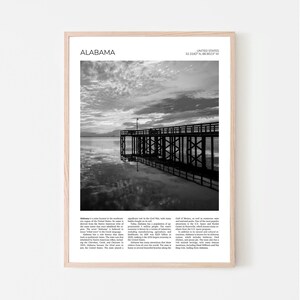 Alabama Wall Art | Alabama Artful Travel Poster Print Photo | Mobile Bay, Alabama Gulf Coast | Landscape | USA