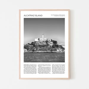 Alcatraz Island Wall Art | Alcatraz Prison Artful Travel Poster Print Photo | Cityscape | San Francisco, California, USA