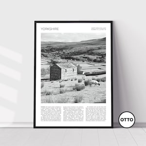Yorkshire Wall Art | Yorkshire Dales Home Decor Artful Print | Swaledale Landscape | England Art Poster Travel Gift