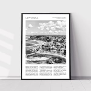 Newcastle Wall Art | New South Wales, Australia, Newcastle Artful Travel Poster Print Photo | Landscape | Australia