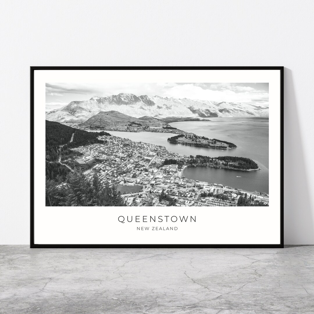 Queenstown Wall Art Otago Home Decor Queenstown Landscape Aerial View