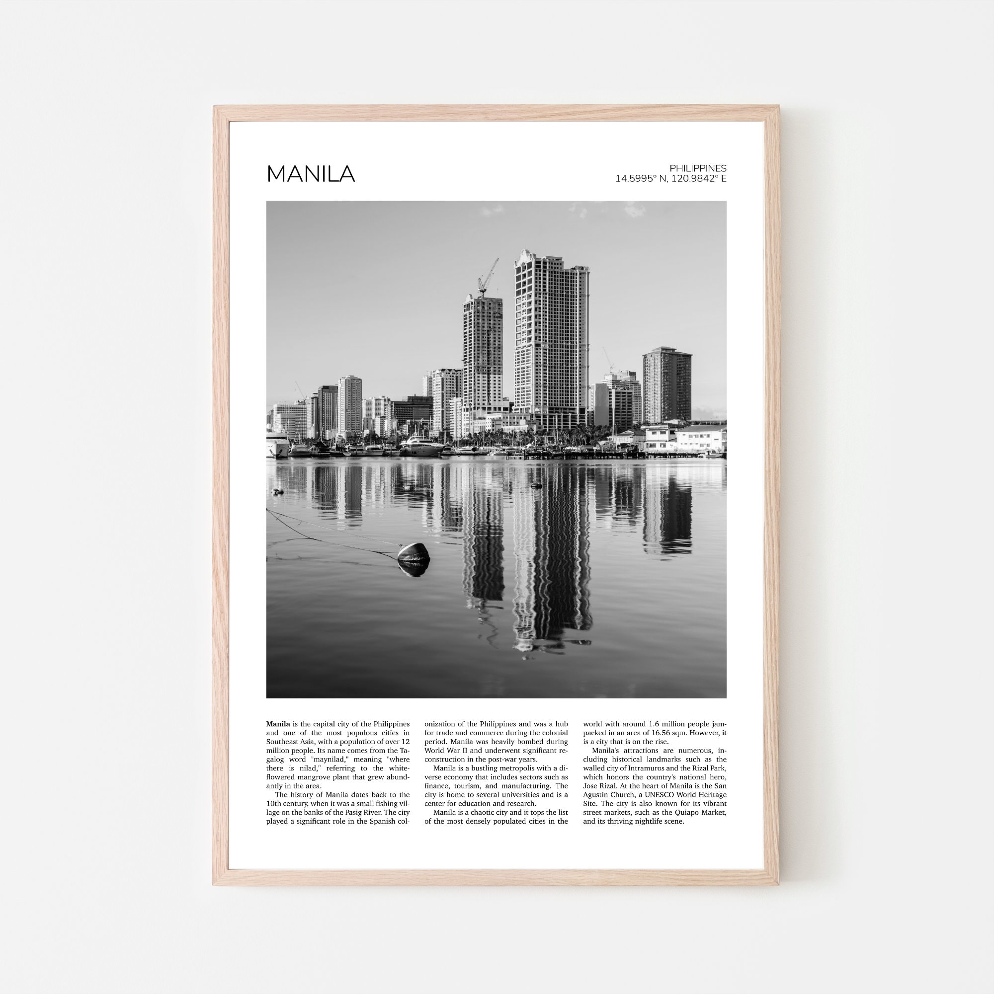 Manila Wall Art Manila Bay Manila Artful Travel Poster Etsy