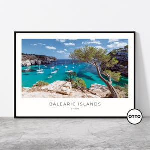Balearic Islands Wall Art | Cala Macarella Home Decor Print | Travel Poster | Photo Gift Memento Idea | Menorca, Spain