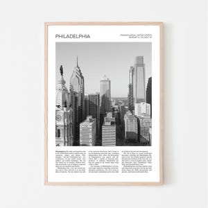 Philadelphia Wall Art | Philadelphia Artful Travel Poster Print Photo | Ben Franklin Statue | Skyline Cityscape | Pennsylvania, USA