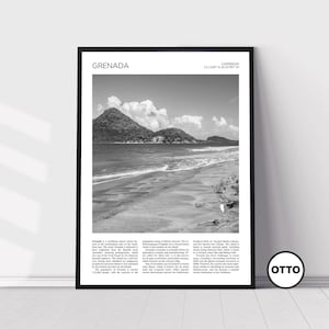 Grenada Wall Art | Grenada Home Decor | Levera Beach | Artful Travel Gift | Grenada, Caribbean Art Poster Print
