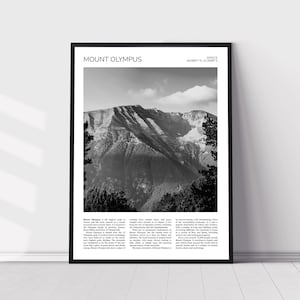 Mount Olympus Wall Art | Mount Olympus Artful Travel Poster Print Photo | Landscape | Greece, Europe