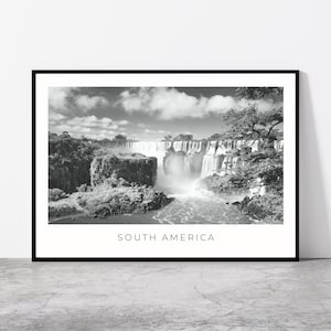 South America Wall Art | South America Home Decor | Iguassu / Iguazu Falls | Brazil Argentina Artful Travel Gift | Art Poster Print