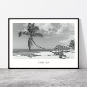Samoa Wall Art | Samoa Home Decor | Beach Landscape | Samoan Artful Travel Gift Art Poster Print
