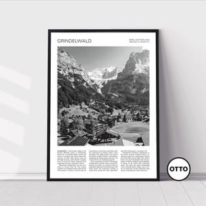 Grindelwald Wall Art | Grindelwald Home Decor Print | Eiger, Monch and Jungfrau Travel Poster | Artful Photo Travel Gift Idea | Switzerland