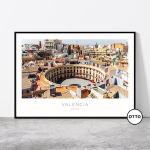 Valencia Wall Art | Valencia Home Decor Print | Santa Caterina Tower, Old Town Art Travel Poster | Photo Travel Gift Memento Idea | Spain
