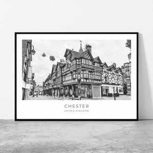 Chester Wall Art | Chester Artful Travel Poster Print Photo | Cheshire, England, United Kingdom