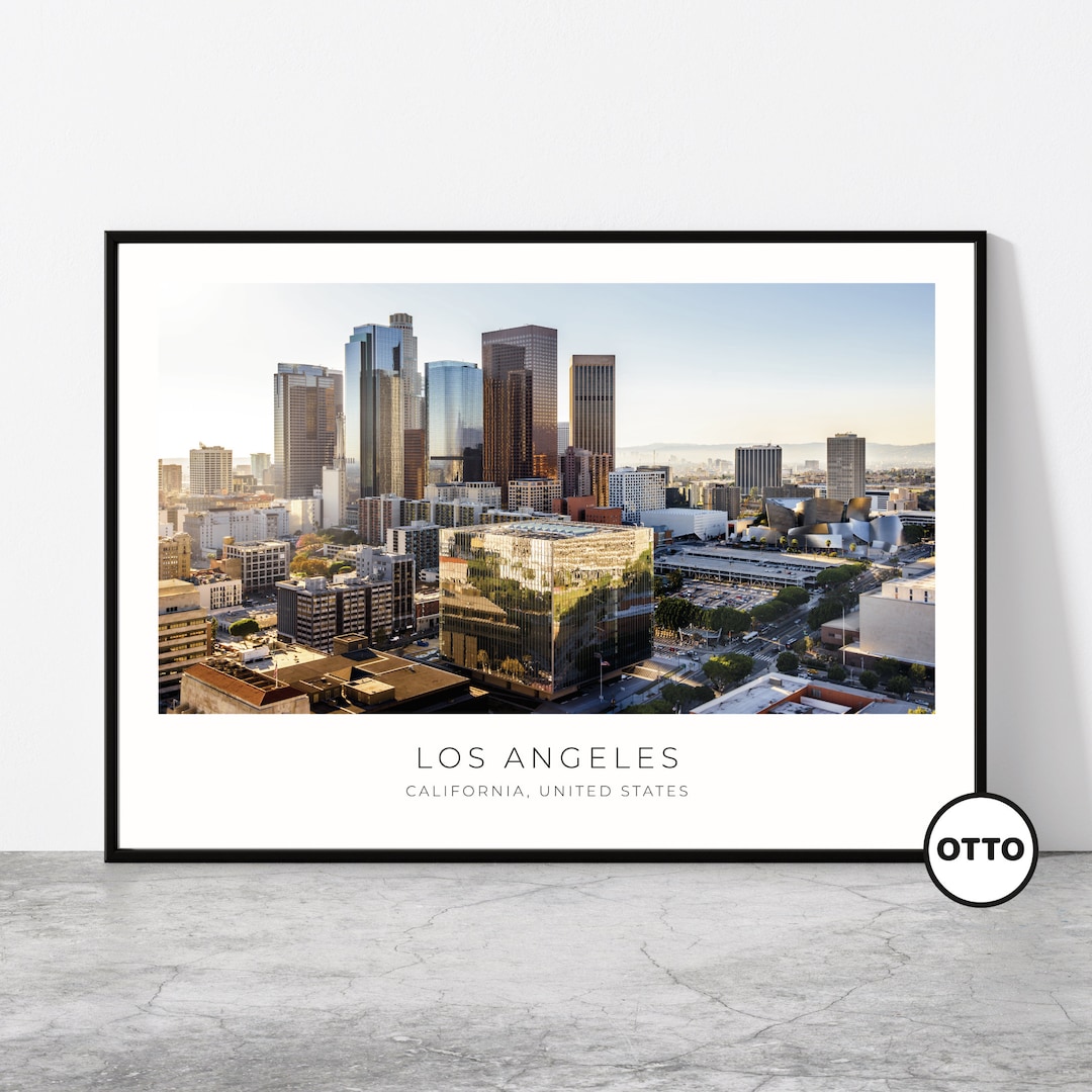 Los Angeles Wall Art California Home Decor Los Angeles Downtown