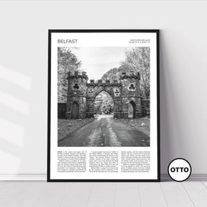 Belfast Wall Art | Belfast Home Decor Print | Tollymore Park Gate, Autumn Park Art Poster | Photo Travel Gift Idea | Northern Ireland