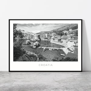 Croatia Wall Art | Dubrovnik, Croatia Artful Travel Poster Print Photo | Old Town, Adriatic Sea | Europe