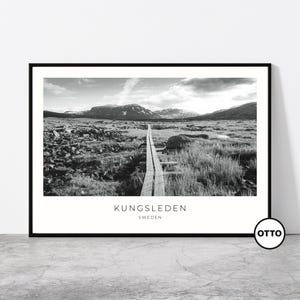 Kungsleden Wall Art | Kungsleden Home Decor Print | King's Trail Art Travel Poster | Artful Photo Travel Gift Memento Idea | Sweden