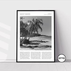 West Indies Wall Art | West Indies Home Decor Print | Golden Beach, Guadeloupe Art Travel Poster | Artful Photo Travel Gift Idea | Caribbean