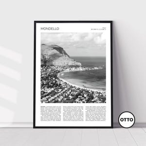 Mondello Wall Art | Mondello Artful Travel Poster Print Photo | Beach, Mediterranean Sea Landscape | Palermo, Sicily, Italy