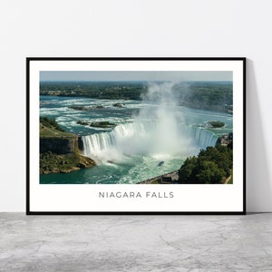 Niagara Falls Wall Art | Niagara Falls Artful Travel Poster Print Photo | American and Canadian Border | Landscape