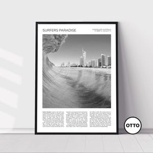 Surfers Paradise Wall Art | Surfers Paradise Artful Travel Poster Print Photo | Gold Coast, Queensland | Landscape | Australia