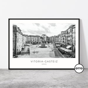 Vitoria-Gasteiz Wall Art | Vitoria Gasteiz Home Decor Print | Cityscape Art Poster Artful Photo Travel Gift | Spain