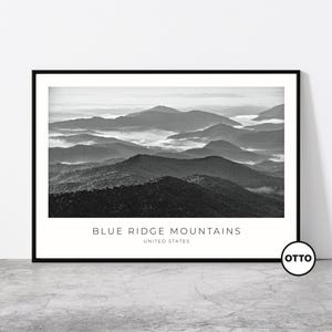 Blue Ridge Mountains Wall Art | Blue Ridge Mountains Landscape Home Decor Print | Art Travel Poster | Photo Travel Gift Idea | USA