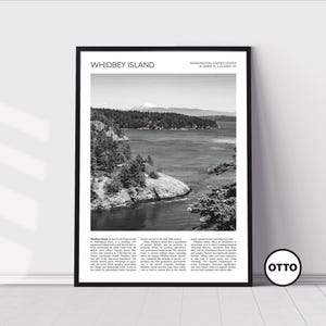 Whidbey Island Wall Art | Deception Pass State Park, Whidbey Island Artful Travel Poster Print Photo | Landscape | Washington, USA