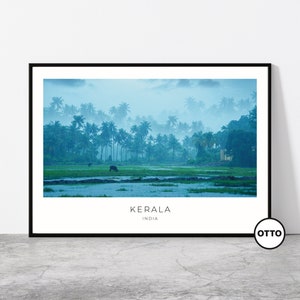 Kerala Wall Art | Kerala Home Decor Print | Monsoon Season Art Travel Poster | Artful Photo Travel Gift Memento Idea | India