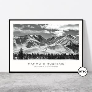 Mammoth Mountain Wall Art | Mammoth Mountain Home Decor Print | Art Poster Artful Travel Gift | Eastern Sierra Nevada, California, USA
