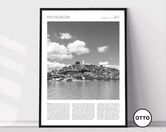 Michoacan Wall Art | Lake Pátzcuaro, Michoacán Artful Travel Poster Print Photo | Island of Janitzio, Morelia | Landscape | Mexico