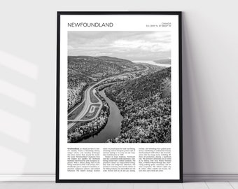 Newfoundland Wall Art Print, Canada Travel Poster - Physical Image or Digital Download, Various Sizes