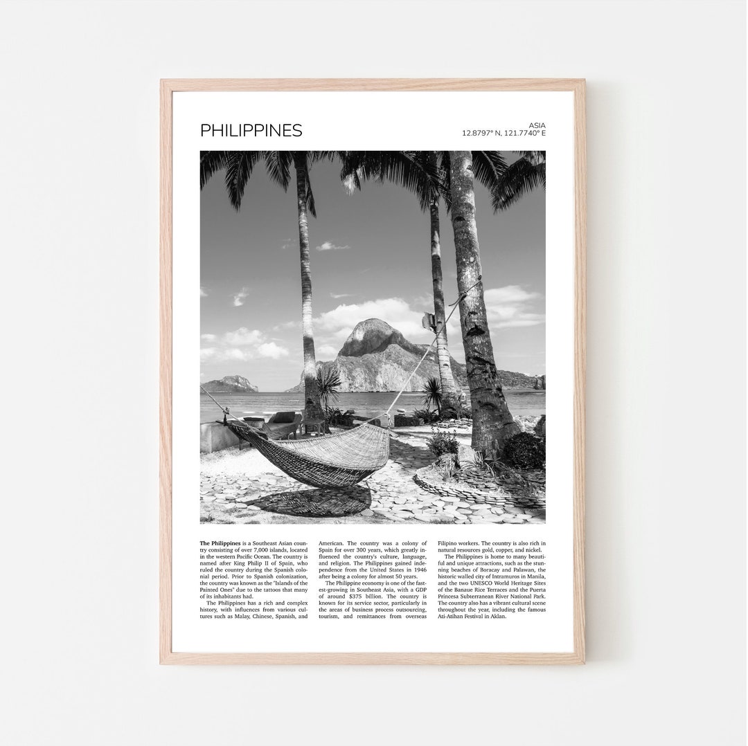 Philippines Wall Art the Philippines Artful Travel Poster Print Photo