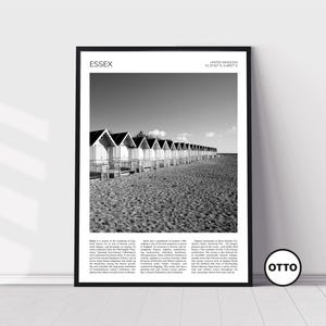 Essex Wall Art | Essex Home Decor Print | Beach Huts, West Mersea Art Travel Poster | Artful Photo Travel Gift Memento Idea | UK